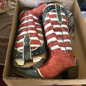 Boots, Coral 6,5 USA flag